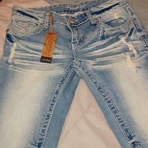 New! Amethyst Washed knee high jean